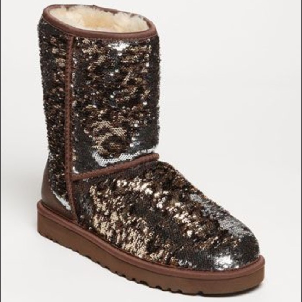 Limited Edition Cheetah/Silver Sequin Uggs